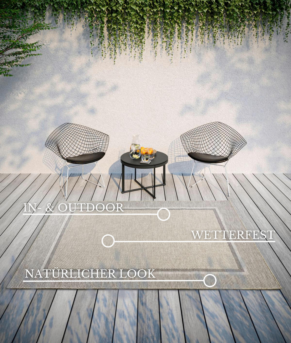 OUTDOORTEPPICH  für Terrasse und Balkon 155/230 cm Kollektion 1836 Hellbraun  - Hellbraun, Design, Kunststoff (155/230cm) - Villeroy & Boch
