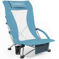 STRANDSTUHL Stahl Blau  - Blau, Basics, Textil/Metall (60/80/39cm) - Modante