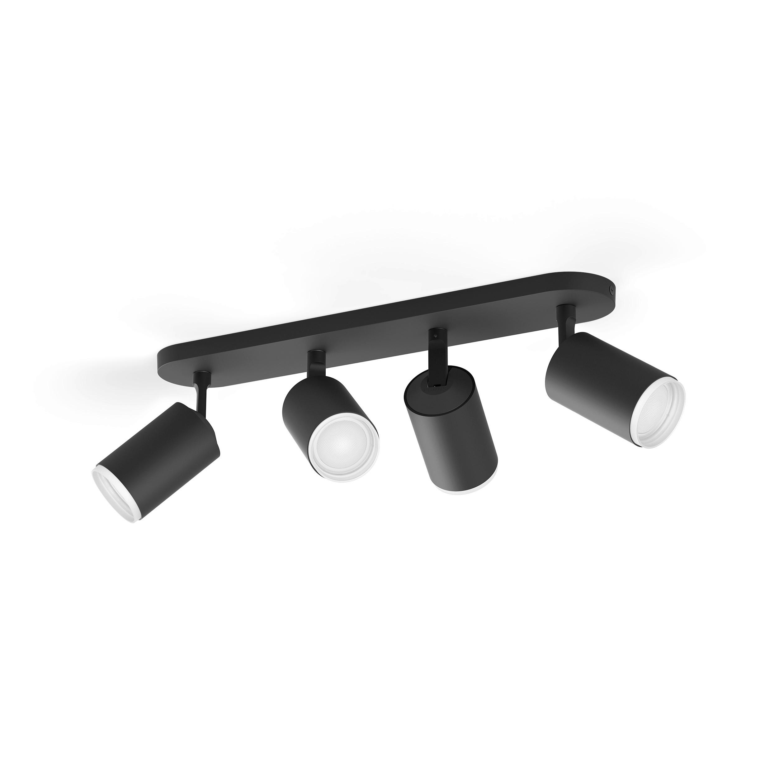 LED-SPOTKOPF Fugato 42,5/8/15,3 cm  - Schwarz, Design, Metall (42,5/8/15,3cm) - Philips HUE