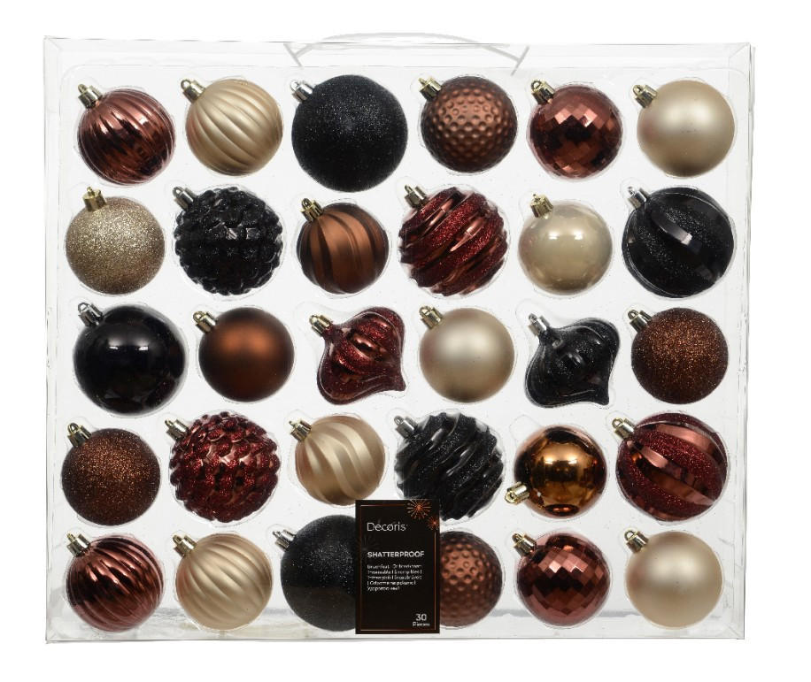 CHRISTBAUMKUGEL-SET  - Basics (7,00/7,00/7,00cm) - X-Mas