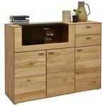 HIGHBOARD Wildeiche  134/100/41 cm  - Wildeiche, Natur, Glas/Holzwerkstoff (134/100/41cm) - Valnatura