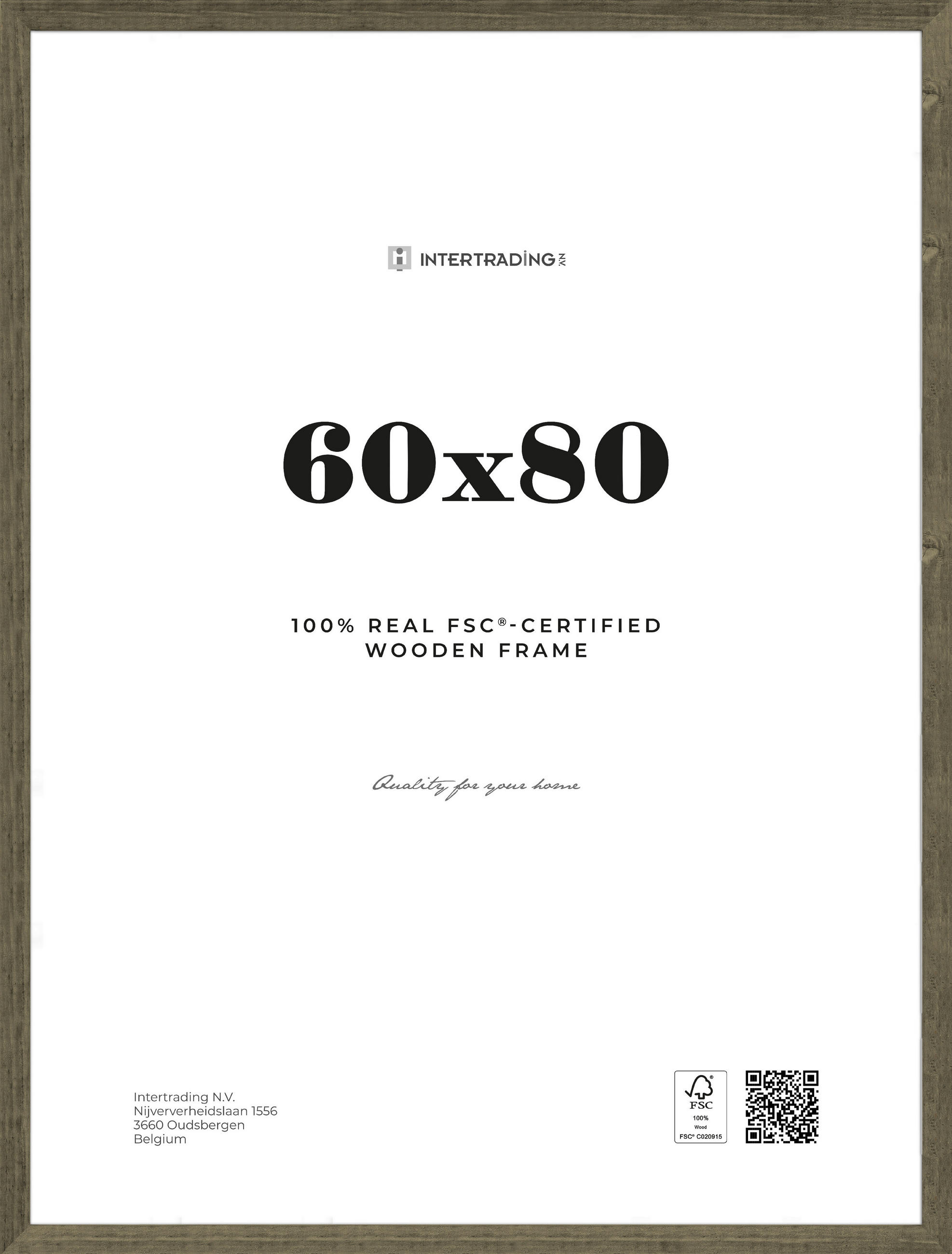 BILDERRAHMEN 63,5/83,5/2,5 cm  - Wengefarben, Basics, Holzwerkstoff (63,5/83,5/2,5cm)