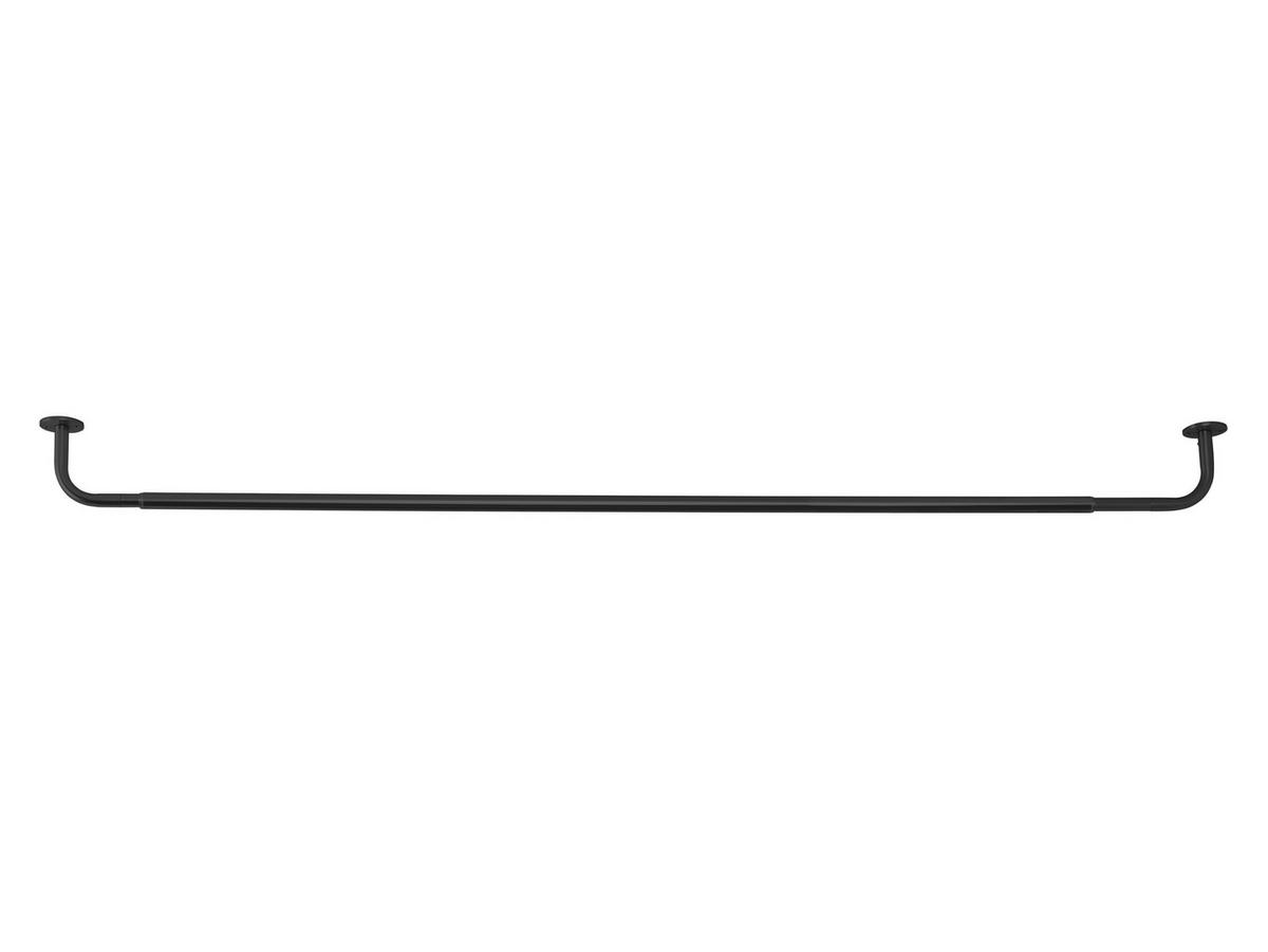 VORHANGSTANGENSET  120 cm  - Schwarz, Design, Metall (120cm)