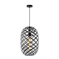 HÄNGELEUCHTE WOLFRAM 32/180 cm   - Schwarz, KONVENTIONELL, Metall (32/180cm) - Lucide