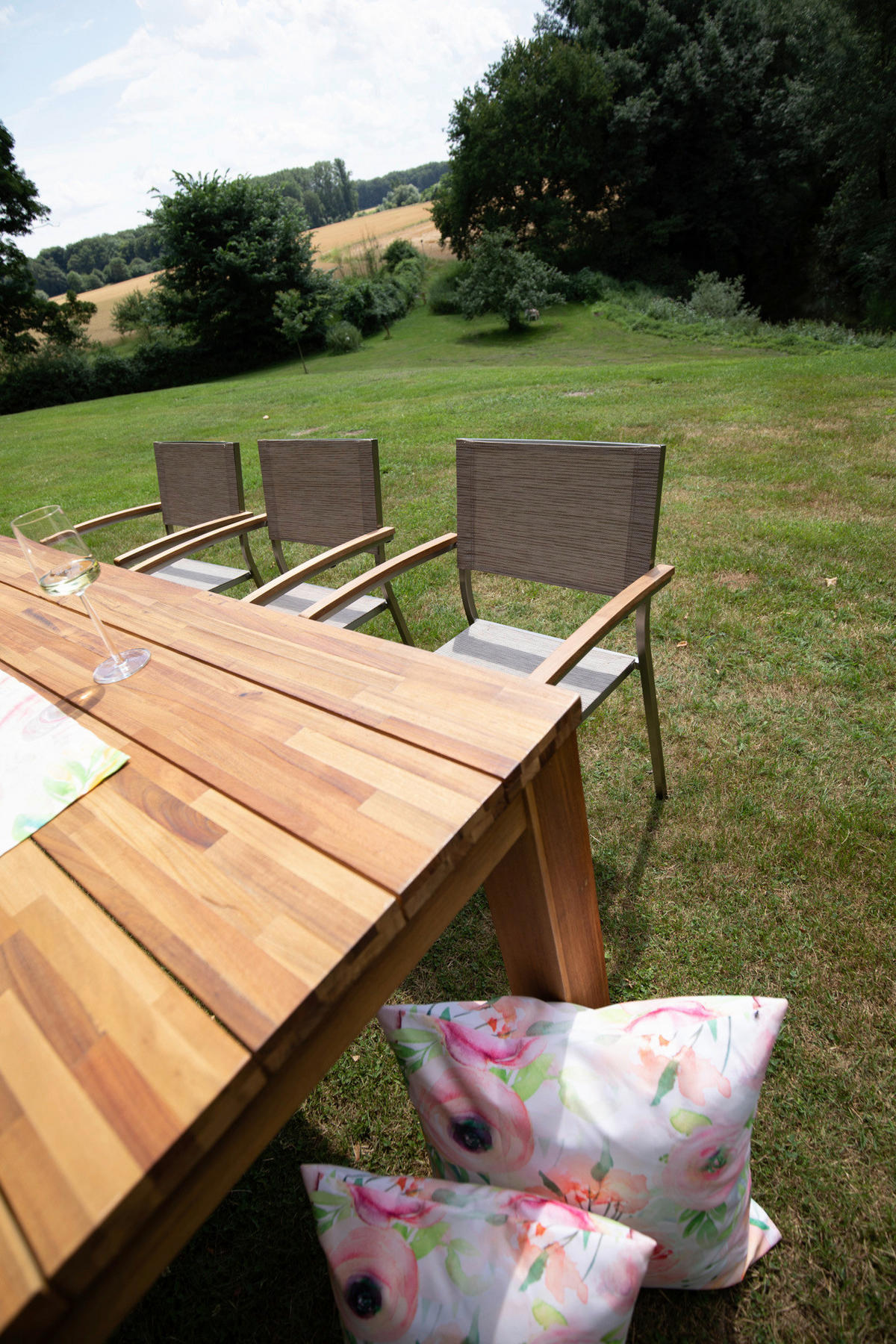 GARTENSET  - Sandfarben/Anthrazit, Basics, Holz/Textil (180/78/90cm) - Gardenson