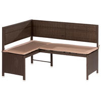 GARTENBANK  Stahl  - Beige/Braun, KONVENTIONELL, Kunststoff/Textil (100/148cm) - Gardenson