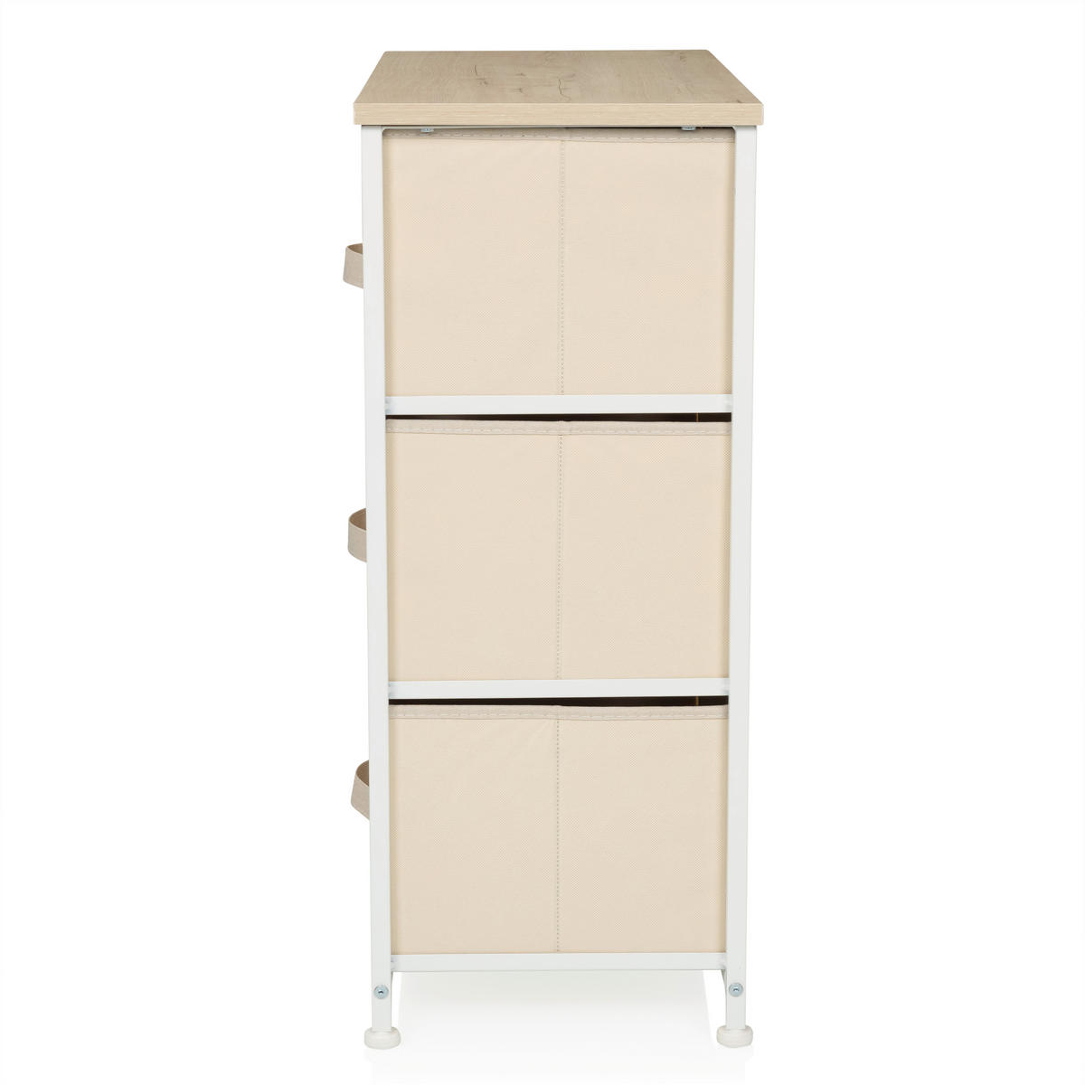 KOMMODE  in 63,5/73/30 cm  - Beige/Weiß, MODERN, Kunststoff/Textil (63,5/73/30cm) - MID.YOU