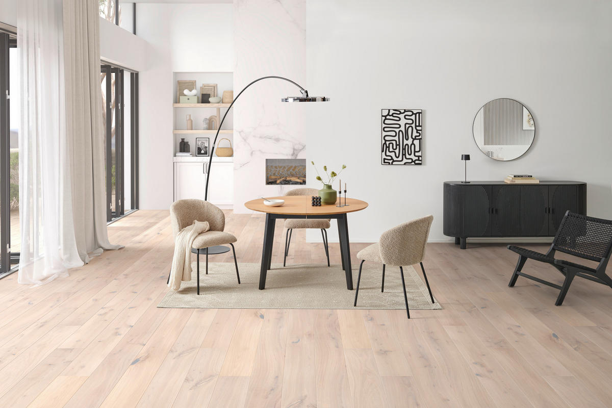 ESSTISCH in Holz, Holzwerkstoff  - Eichefarben/Schwarz, KONVENTIONELL, Holz/Holzwerkstoff (120-200/74/120cm) - MID.YOU