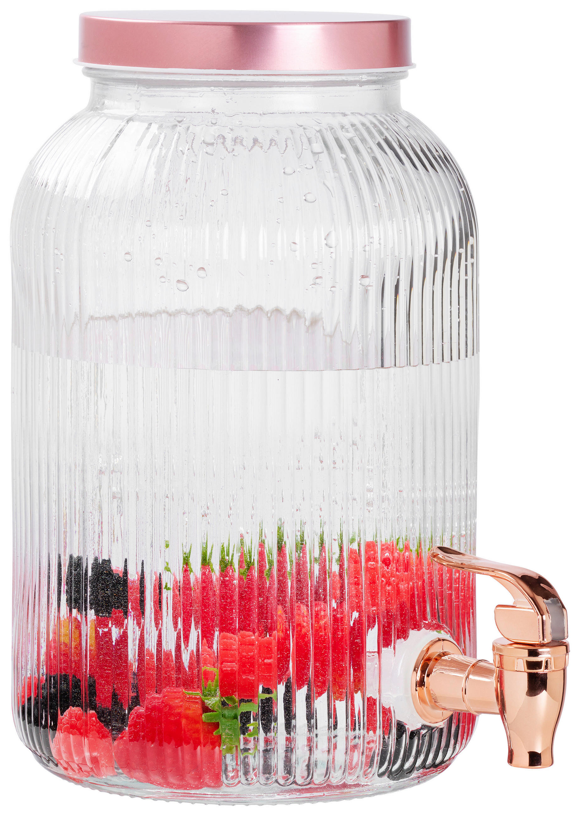 GETRÄNKESPENDER   - Roségold, LIFESTYLE, Glas (16/26,5/16cm)