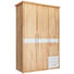DREHTÜRENSCHRANK in vollmassiv Erle Weiß, Erlefarben - Chromfarben/Erlefarben, Natur, Glas/Holz (141/215/65cm) - Linea Natura DREHTÜRENSCHRANK in vollmassiv Erle Weiß, Erlefarben - Chromfarben/Erlefarben, Natur, Glas/Holz (141/215/65cm) - Linea Natura