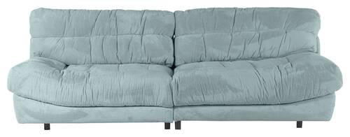 BIG SOFFA i plysch mintgrön  - mintgrön/svart, Klassisk, textil/plast (262/70/115cm) - MID.YOU