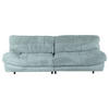 BIG SOFFA i plysch mintgrön  - mintgrön/svart, Klassisk, textil/plast (262/70/115cm) - MID.YOU