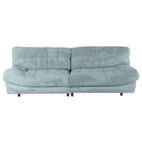 BIG SOFFA i plysch mintgrön  - mintgrön/svart, Klassisk, textil/plast (262/70/115cm) - MID.YOU