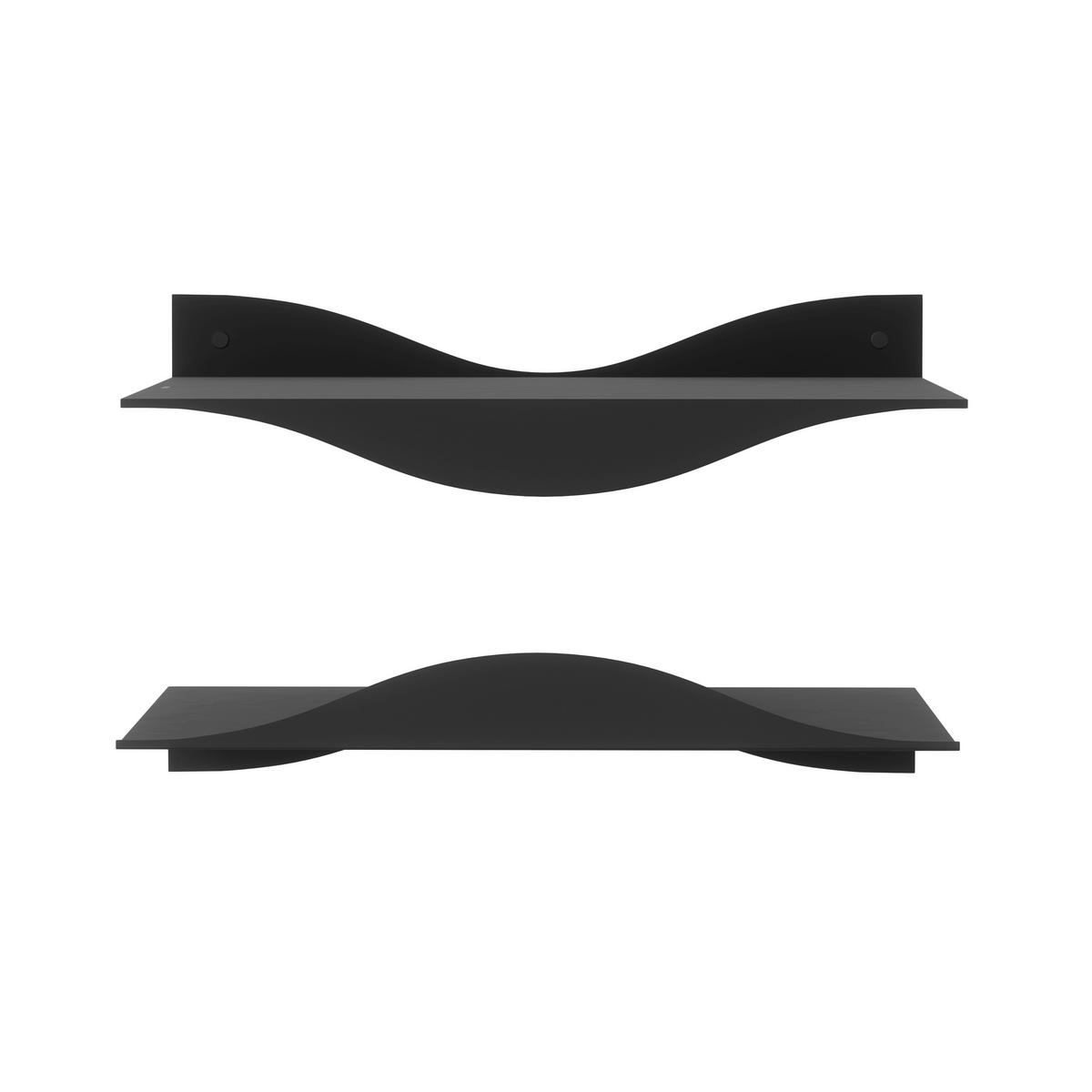 SET POLICA ZA ORMAR crna  - crna, Osnovno, metal (18/43/10cm) - Umbra