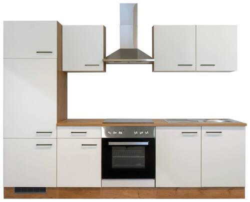 KUCHYNSKÁ LINKA AVILA - čierna/magnóliová, Modern, kov/kompozitné drevo (270cm) - FlexWell
