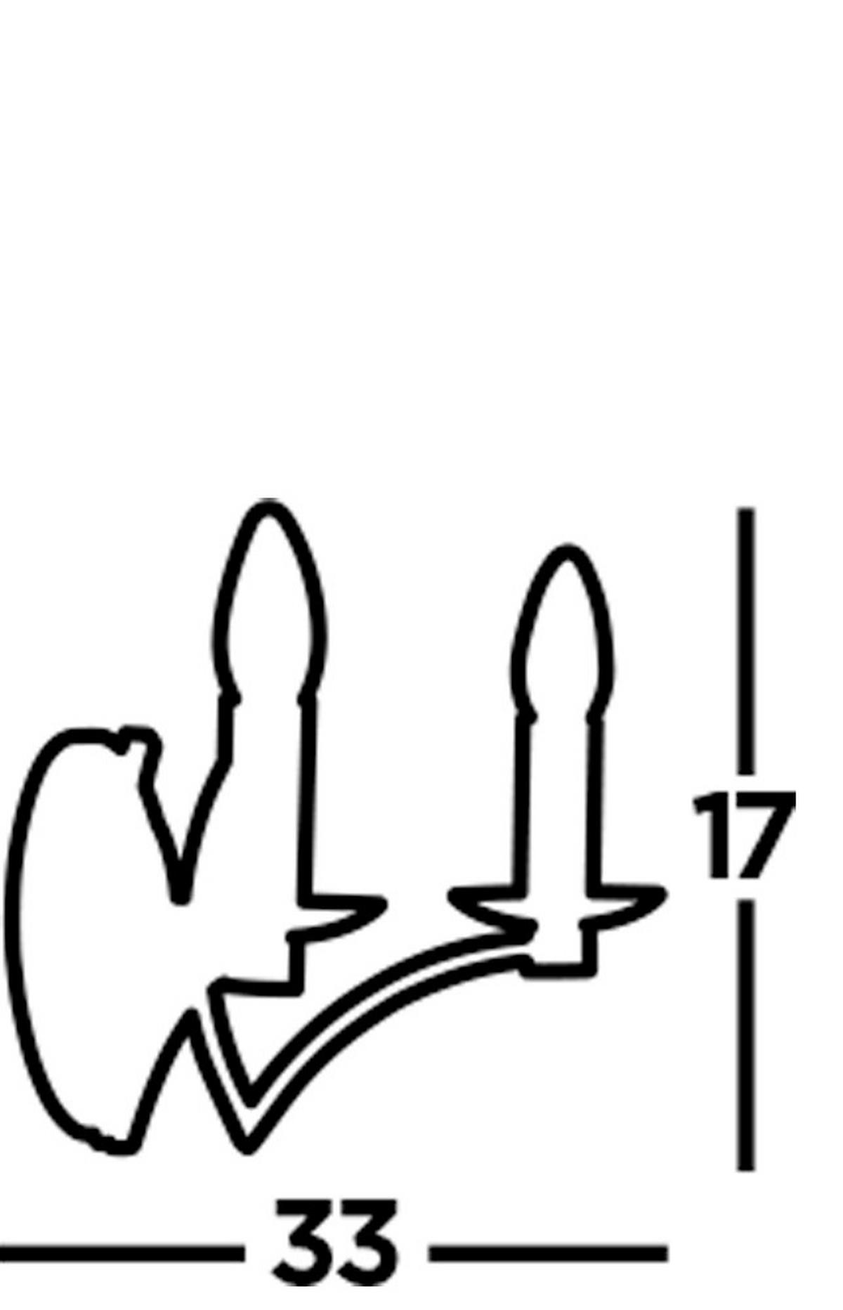 WANDLEUCHTE 32,5/17/18,5 cm   - Messingfarben, KONVENTIONELL, Metall (32,5/17/18,5cm)