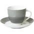 UNTERTASSENSET - Weiß/Grau, Basics, Keramik (14,5cm)