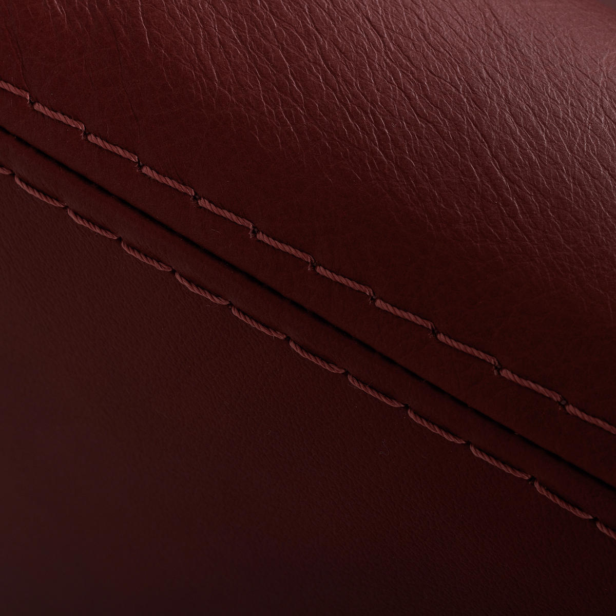 SESSEL in Echtleder Kirschrot  - Schwarz/Kirschrot, Design, Leder/Metall (67/87/74cm) - Livetastic