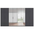 DREHTÜRENSCHRANK 400/223/61 cm,  in Graphitfarben, 8-türig  - Graphitfarben, Basics, Glas/Holzwerkstoff (400/223/61cm) - Novel