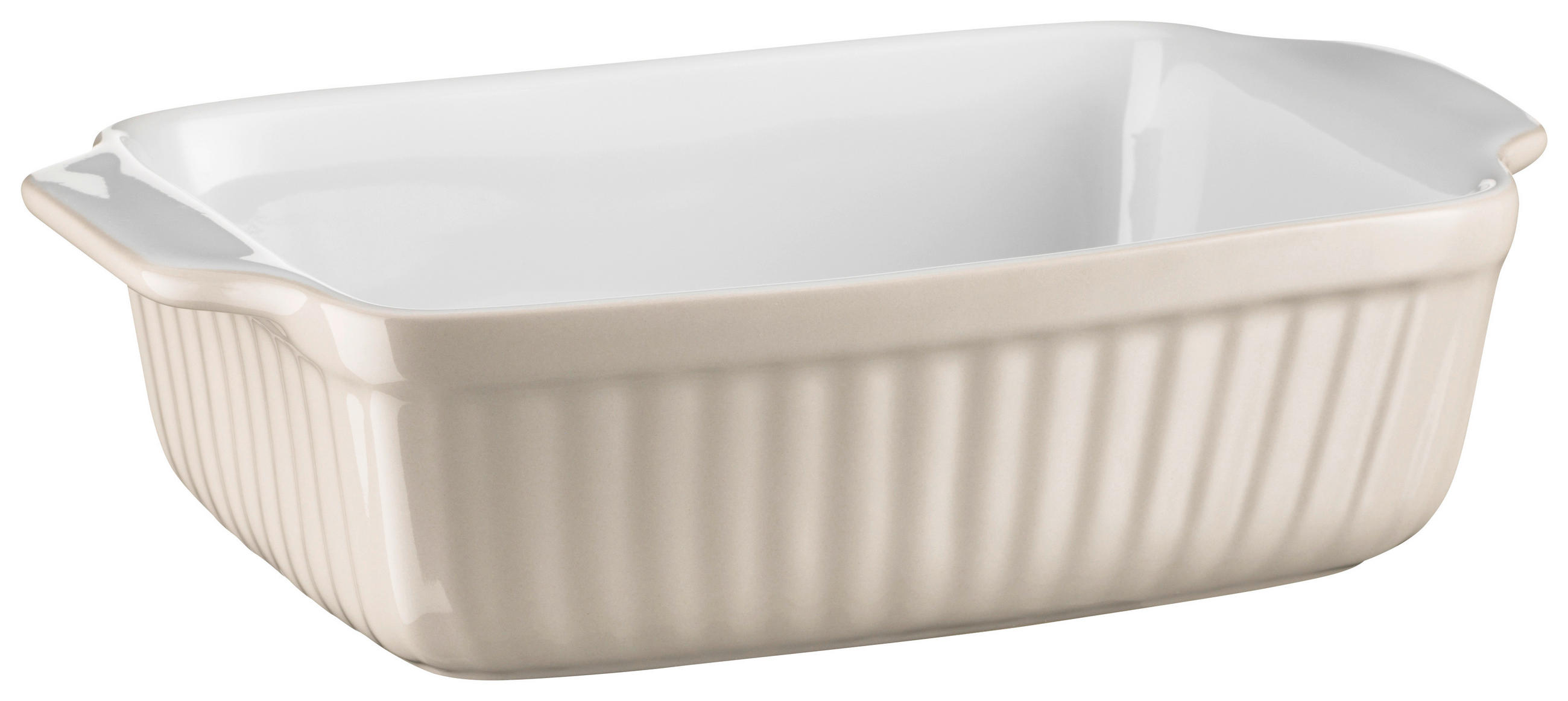AUFLAUFFORM KITCHEN TIME Keramik 2-teilig  - Beige, Basics, Keramik (33/8/24cm) - Mäser