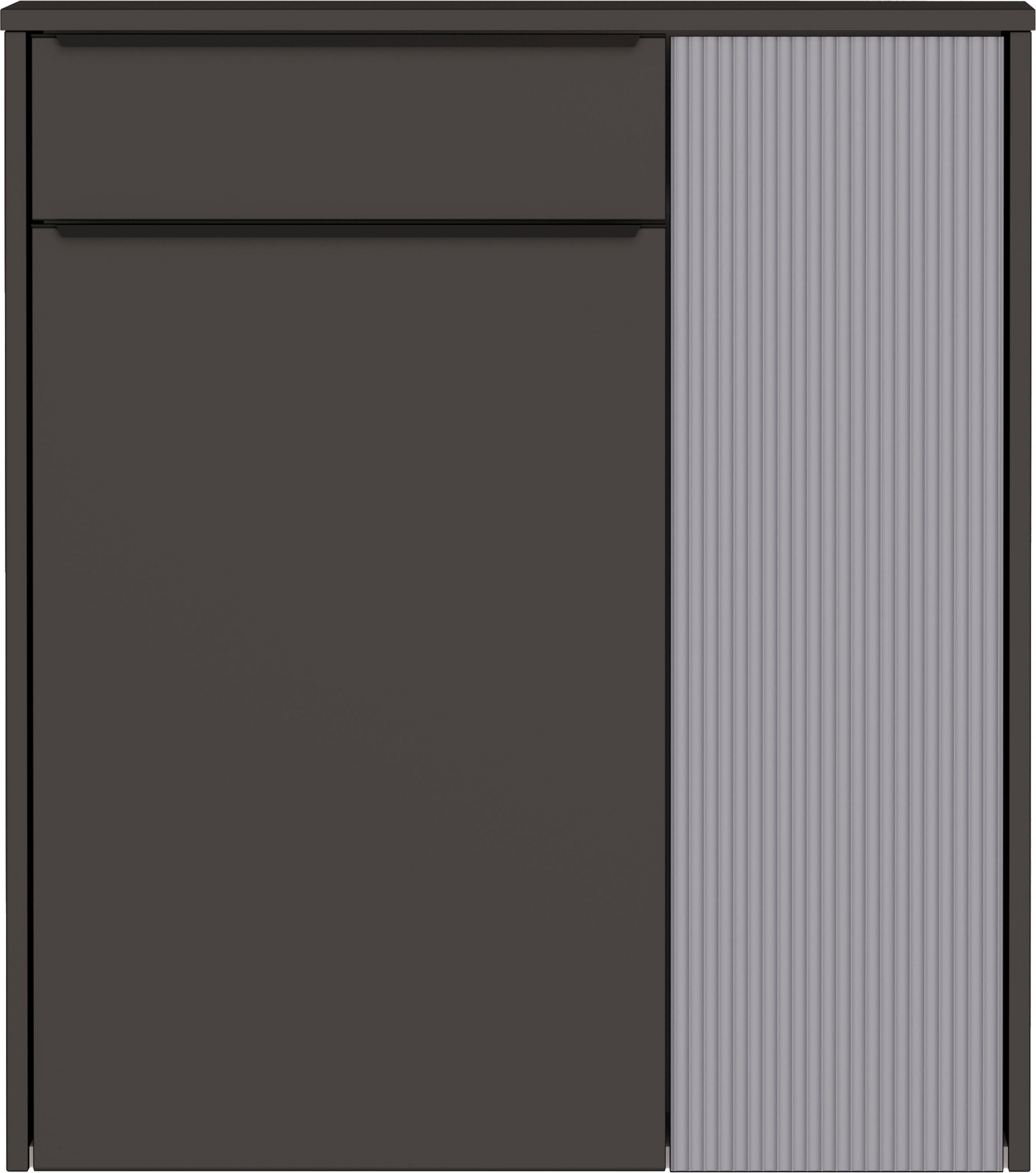 HÄNGESCHUHSCHRANK  in 84/95/34 cm  - Graublau/Anthrazit, Design, Glas/Holzwerkstoff (84/95/34cm) - Dieter Knoll
