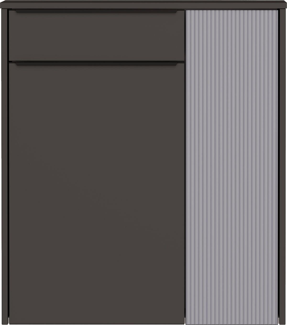 HÄNGESCHUHSCHRANK  in 84/95/34 cm  - Graublau/Anthrazit, Design, Glas/Holzwerkstoff (84/95/34cm) - Dieter Knoll