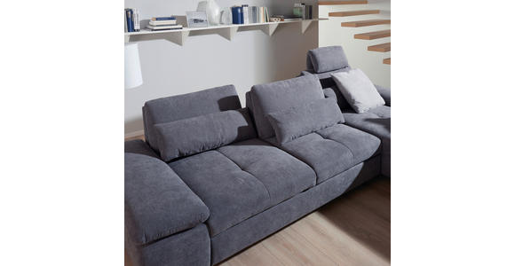 ECKSOFA Grau Webstoff  - Alufarben/Grau, Design, Textil (203/310cm) - Xora