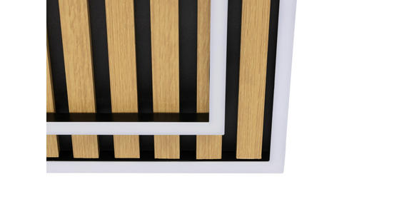 LED-DECKENLEUCHTE 40/40/6 cm   - Schwarz, Design, Holz/Kunststoff (40/40/6cm) - Novel