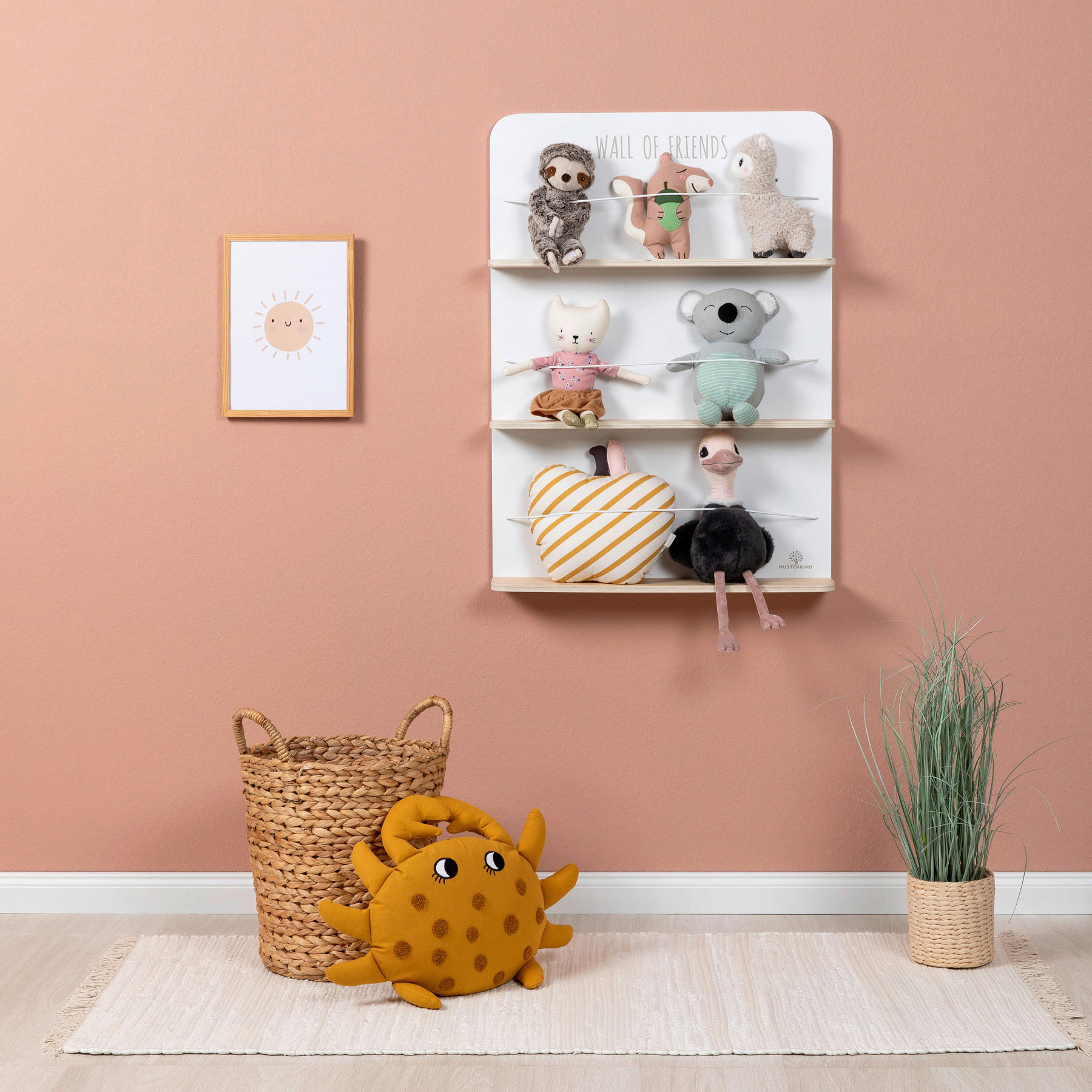 KINDERREGAL - Weiß/Naturfarben, Basics, Holz (58/10/80cm) - MUSTERKIND