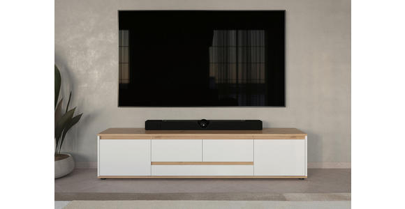 LOWBOARD  in 180/50/42 cm  - Schwarz/Weiß, MODERN, Holzwerkstoff (180/50/42cm) - Carryhome