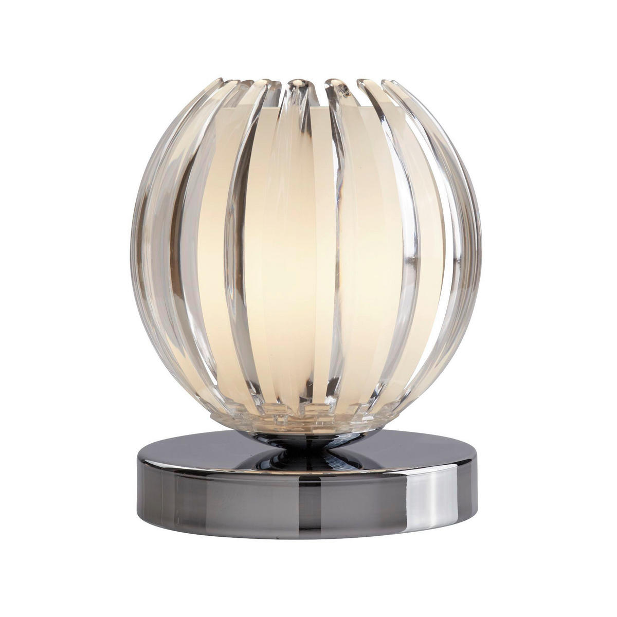 TISCHLEUCHTE 11/14 cm   - Chromfarben, Design, Glas/Kunststoff (11/14cm)