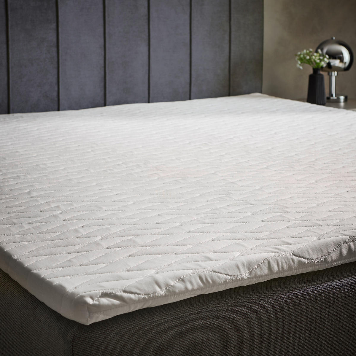 BOXBETT 200/200 cm  in Graphitfarben  - Chromfarben/Graphitfarben, Trend, Kunststoff/Textil (200/200cm) - Boxxx