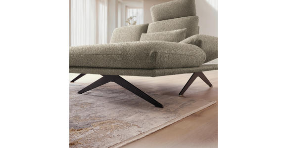 ECKSOFA  in Flachgewebe Hellbraun Rücken echt, Armteilverstellung, Relaxfunktion  234/155 cm  - Hellbraun/Schwarz, Design, Textil/Metall (234/155cm) - Dieter Knoll