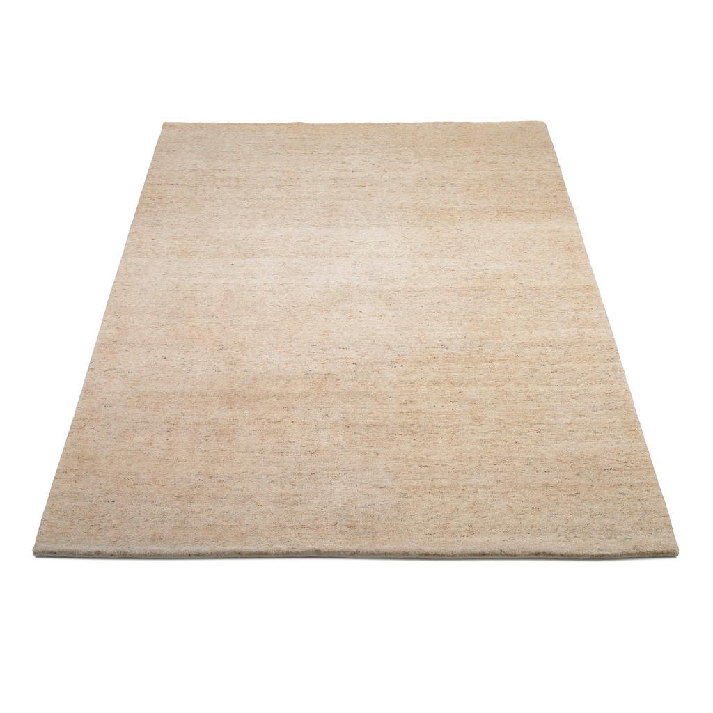 Thumbnail - Linea Natura Wollteppich Silverström, Beige, Textil, Uni, quadratisch, 200x200 cm, für Fußbodenheizung geeignet, Teppich...