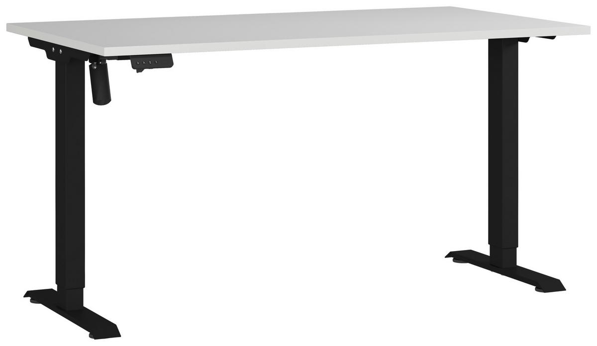 SCHREIBTISCH höhenverstellbar  - Schwarz/Grau, MODERN, Holzwerkstoff/Metall (140/80/71-119cm) - Germania