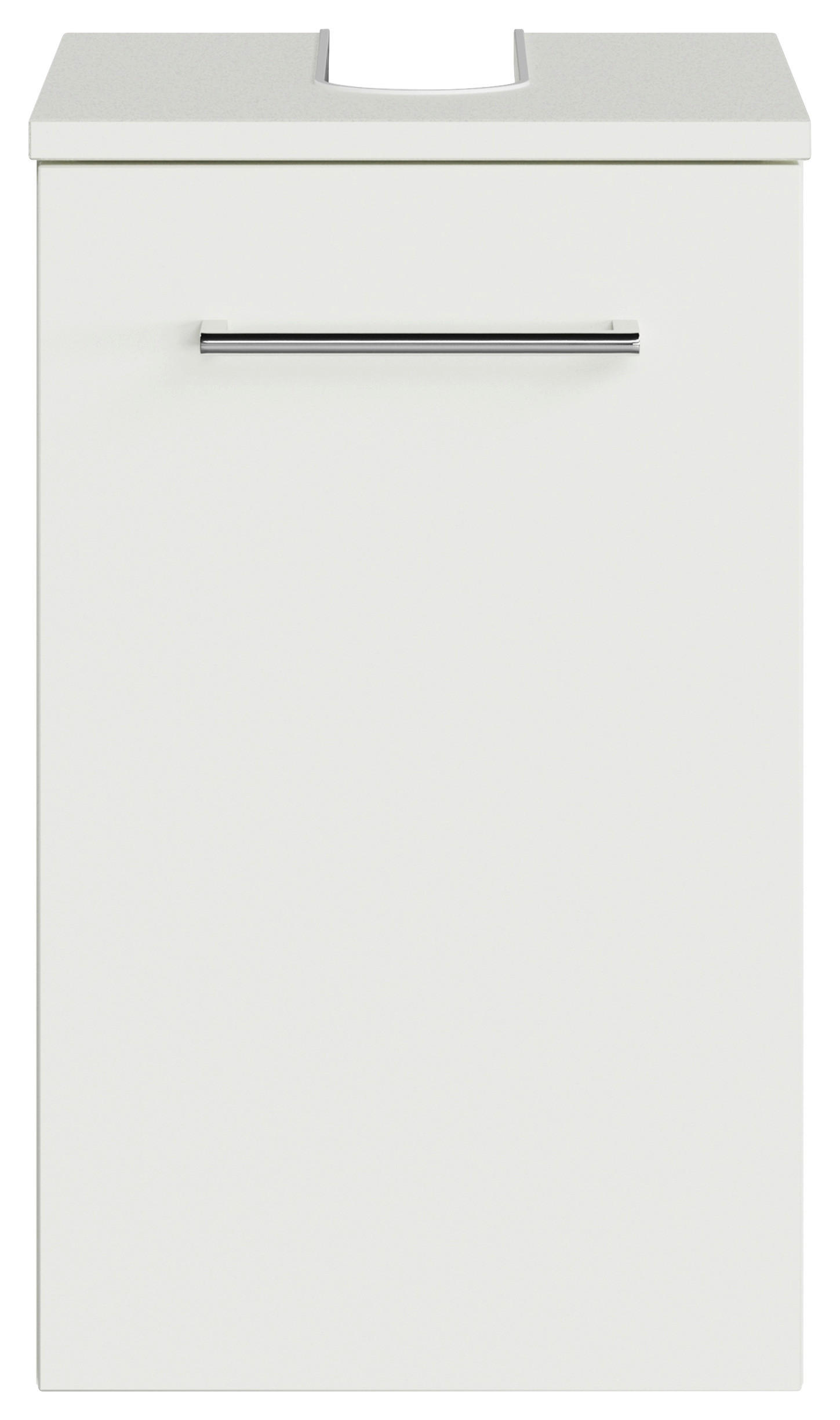 WASCHBECKENUNTERSCHRANK 30/49,8/33,3 cm  - Chromfarben/Weiß, KONVENTIONELL, Holzwerkstoff/Metall (30/49,8/33,3cm) - Sadena