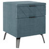 NACHTSCHRANK 44/55/44 cm  - Petrol/Schwarz, Design, Textil/Metall (44/55/44cm) - Esposa