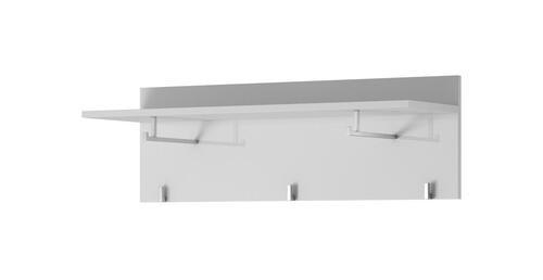 STENSKI OBEŠALNIK - bela, Basics, leseni material (92/30/29cm) - Xora