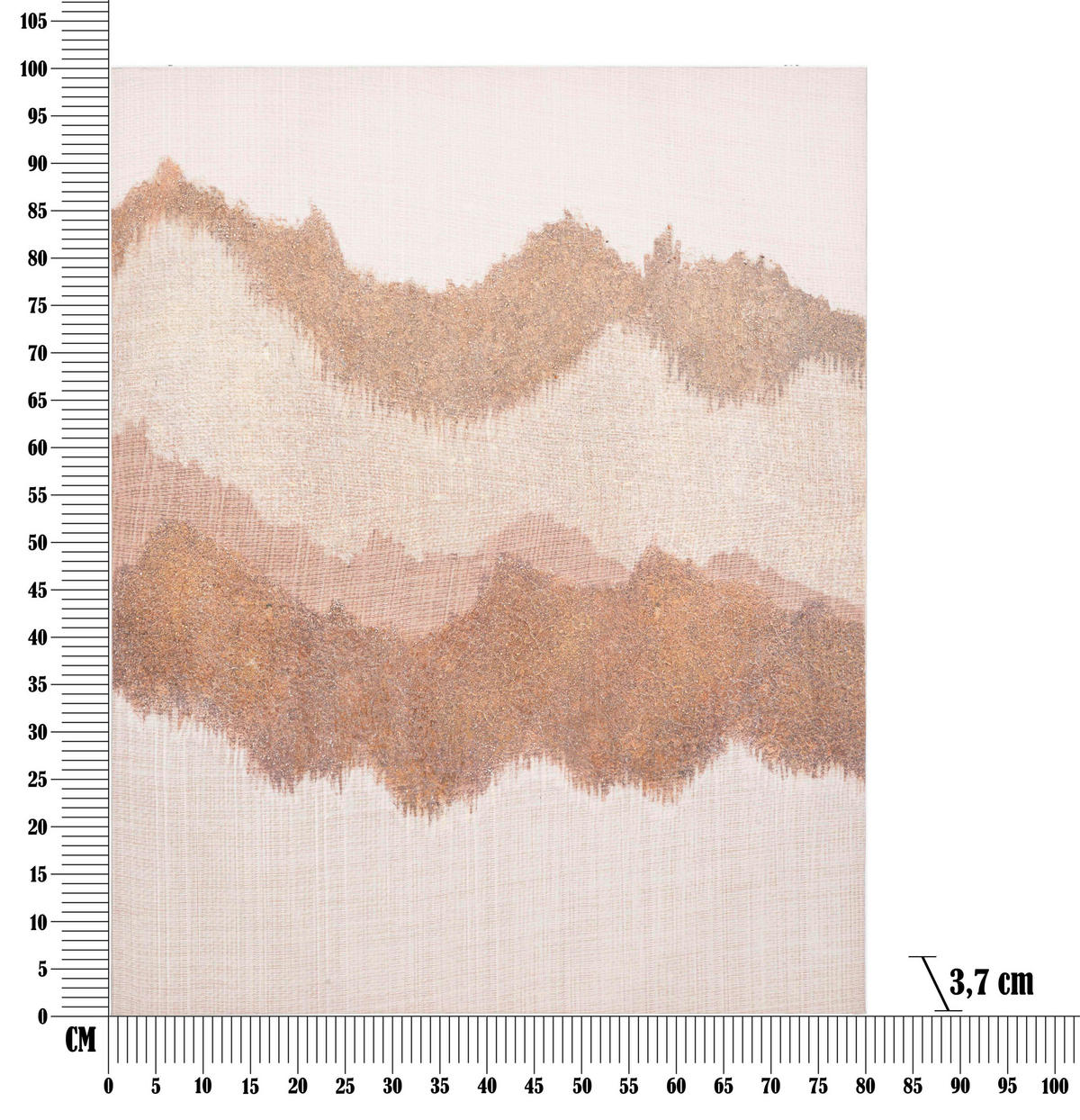 LEINWANDBILD Abstraktes  - Basics, Holz/Textil (80/100/3.7cm)