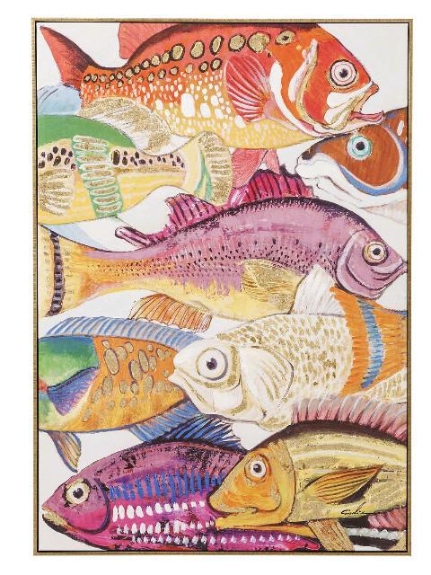 BILD 75/100/3 cm  - Messingfarben/Multicolor, MODERN, Holz/Kunststoff (75/100/3cm)