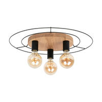 DECKENLEUCHTE James 54/10 cm   - Schwarz, MODERN, Holz/Metall (54/10cm)