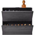HÄNGESCHUHSCHRANK 98/88/20 cm  - Anthrazit/Schwarz, Design, Holz/Metall (98/88/20cm) - Johann Jakob