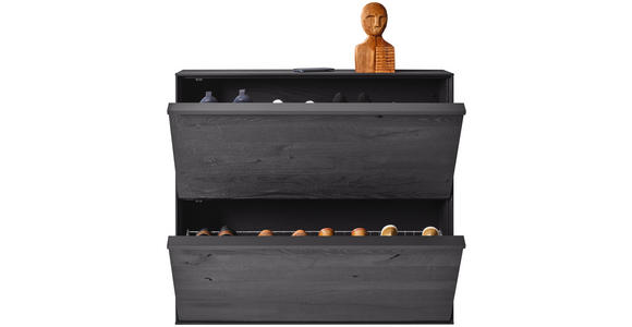 HÄNGESCHUHSCHRANK 98/88/20 cm - Anthrazit/Schwarz, Design, Holz/Metall (98/88/20cm) - Johann Jakob