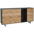 SIDEBOARD 189/81/44 cm - Eichefarben/Anthrazit, KONVENTIONELL, Glas/Holz (189/81/44cm) - Valnatura SIDEBOARD 189/81/44 cm - Eichefarben/Anthrazit, KONVENTIONELL, Glas/Holz (189/81/44cm) - Valnatura