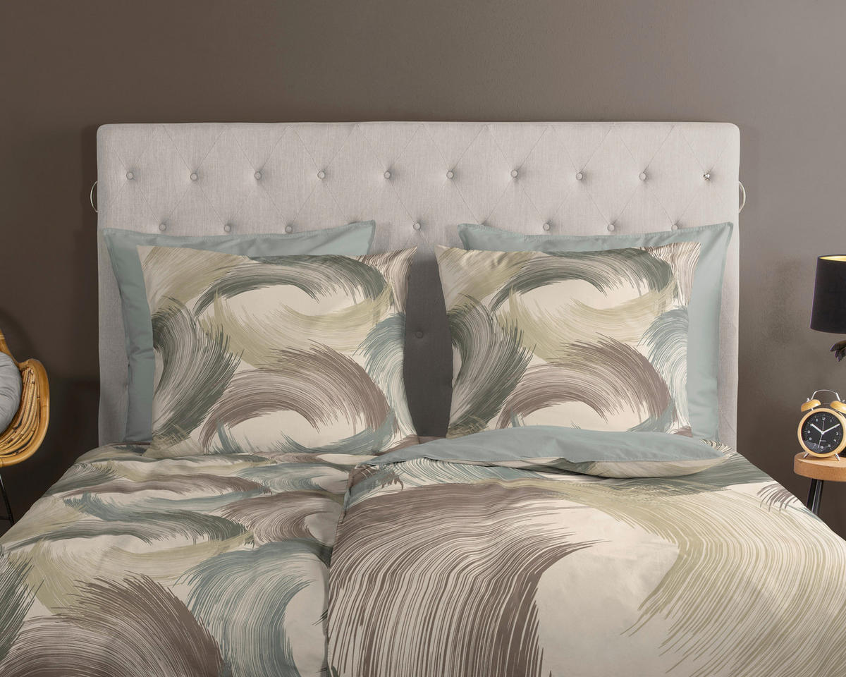 WENDEBETTWÄSCHE 2-teilig Good Morning Renforcé 140/200 cm  - Creme/Braun, Basics, Textil (140/200cm)