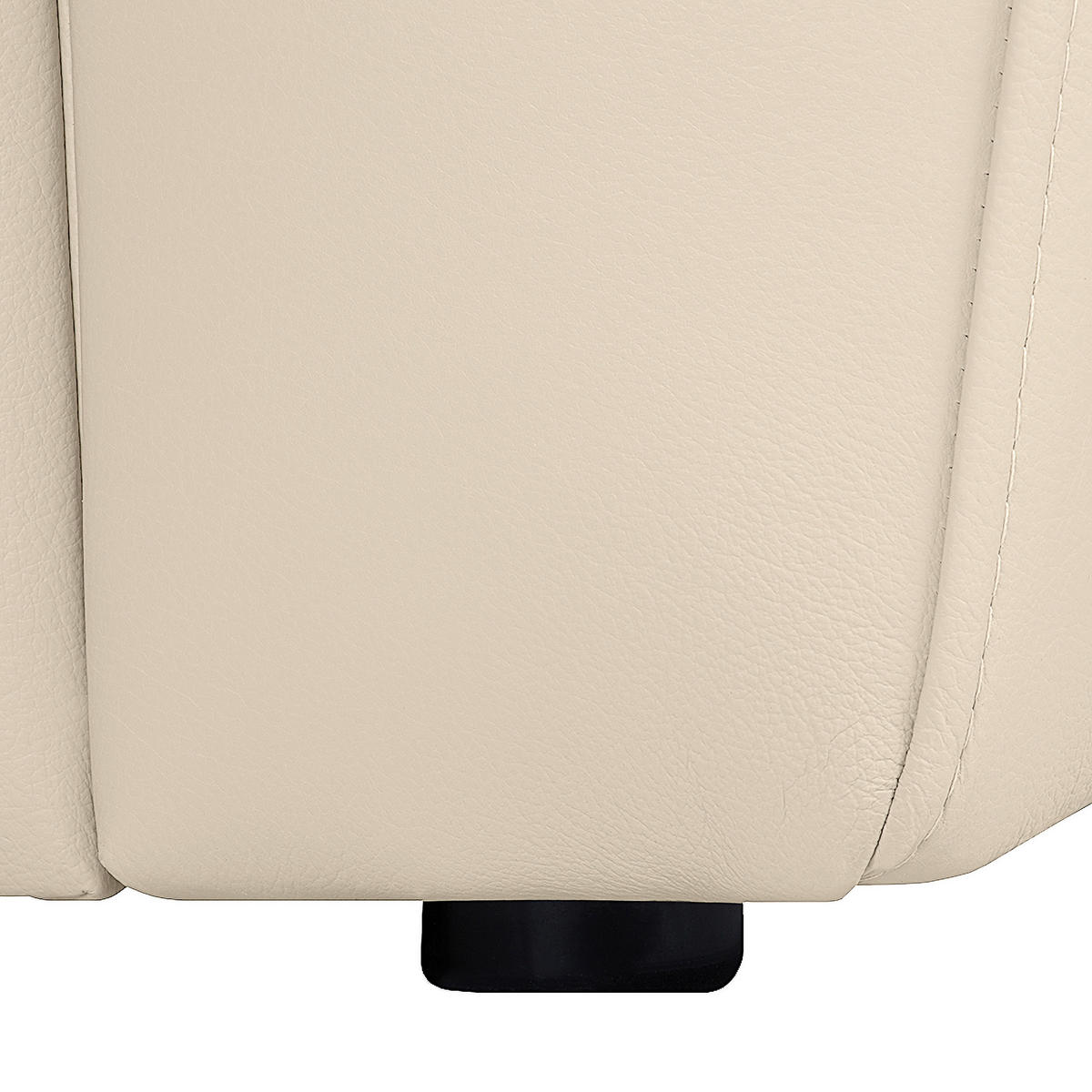 SESSEL in Echtleder Beige  - Beige/Schwarz, Design, Leder/Kunststoff (105/92/85cm) - Livetastic
