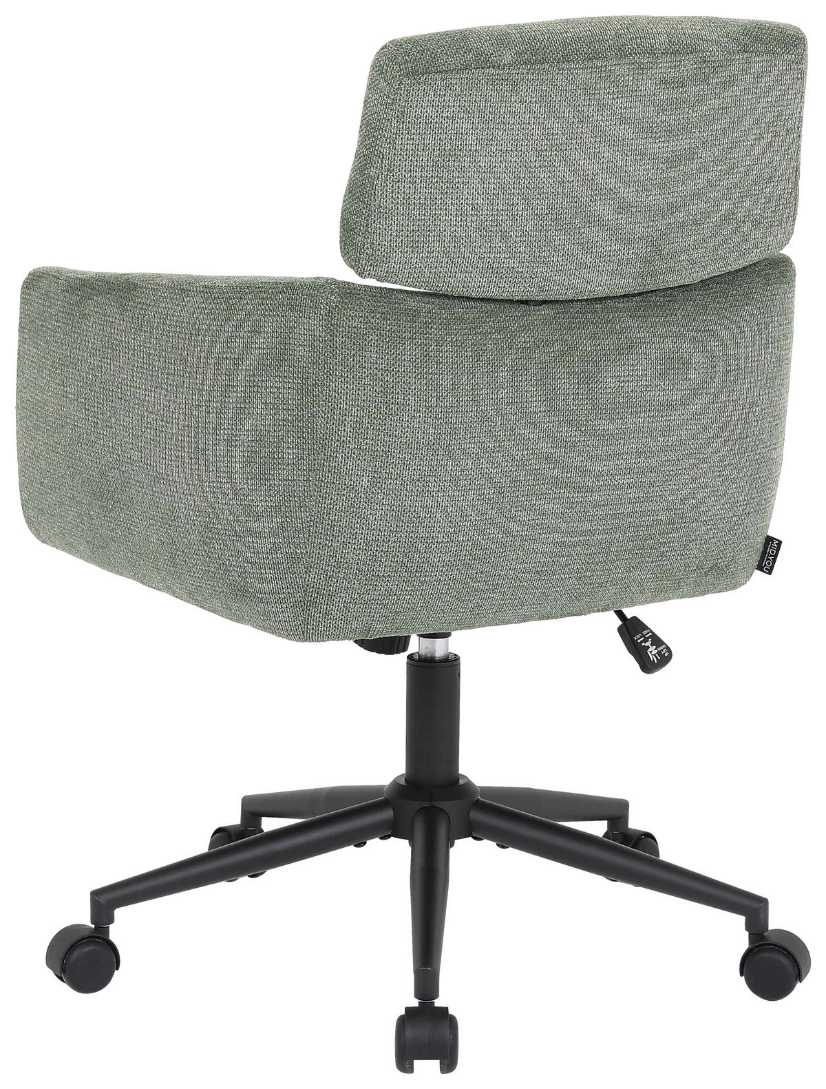 DREHSTUHL Mikrofaser Grün  - Schwarz/Grün, MODERN, Holz/Kunststoff (62/92/100/63cm) - MID.YOU