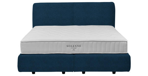 BOXSPRINGBETT 200/200 cm  in Blau  - Blau/Schwarz, Design, Kunststoff/Textil (200/200cm) - Johann Jakob