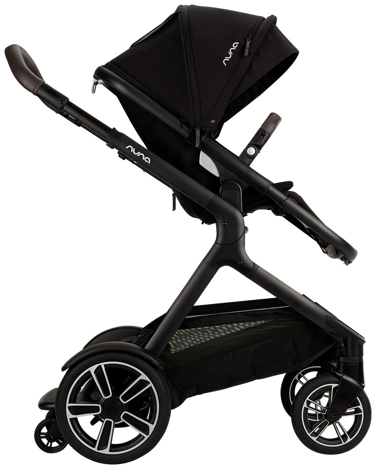 GESCHWISTERWAGEN Demi next  - Schwarz, Basics, Textil/Metall (63/123/83cm) - Nuna