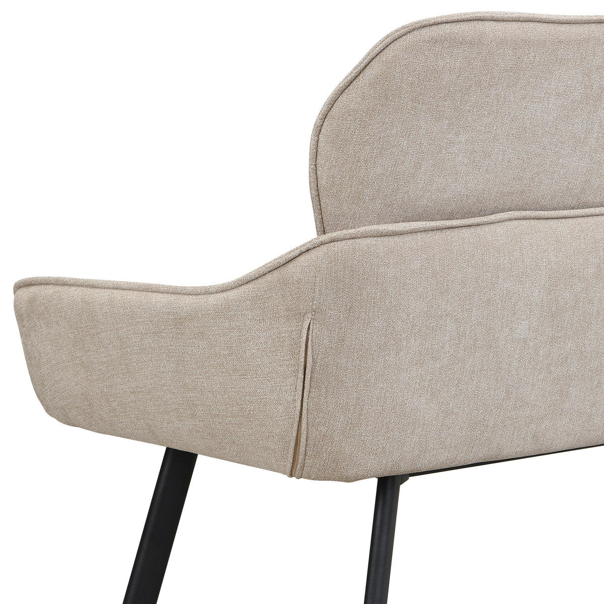 SITZBANK in Metall, Textil Taupe  - Taupe/Schwarz, MODERN, Textil/Metall (140/90/62cm) - MID.YOU